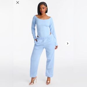 Bodysuit Jogger Set - Blue